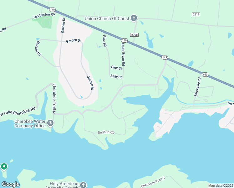 map of restaurants, bars, coffee shops, grocery stores, and more near Cherokee Trail North in Gregg County
