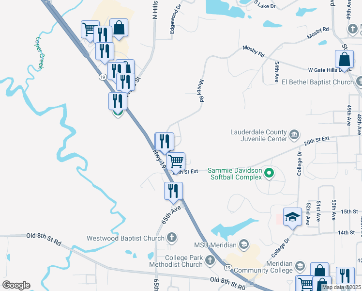 map of restaurants, bars, coffee shops, grocery stores, and more near 2015 Mosby Road in Meridian