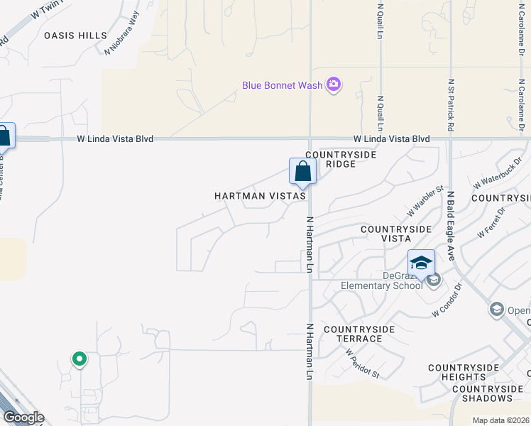 map of restaurants, bars, coffee shops, grocery stores, and more near 5507 West Beetle Drive in Tucson