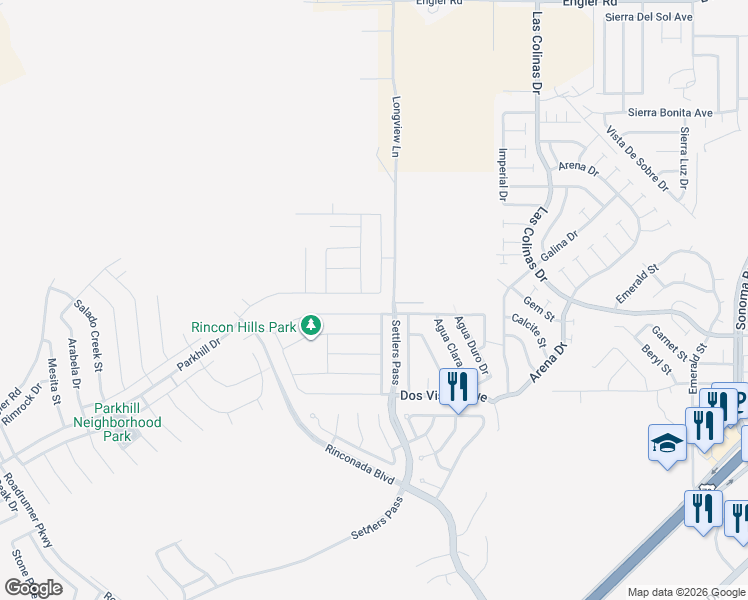 map of restaurants, bars, coffee shops, grocery stores, and more near 5350 Longview Lane in Las Cruces