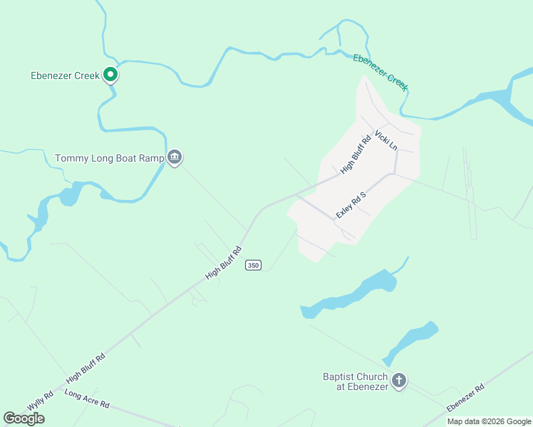 map of restaurants, bars, coffee shops, grocery stores, and more near 594 High Bluff Road in Rincon