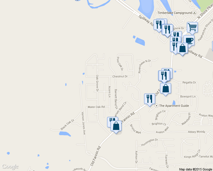 map of restaurants, bars, coffee shops, grocery stores, and more near 142 Willow Oak Lane in Brandon