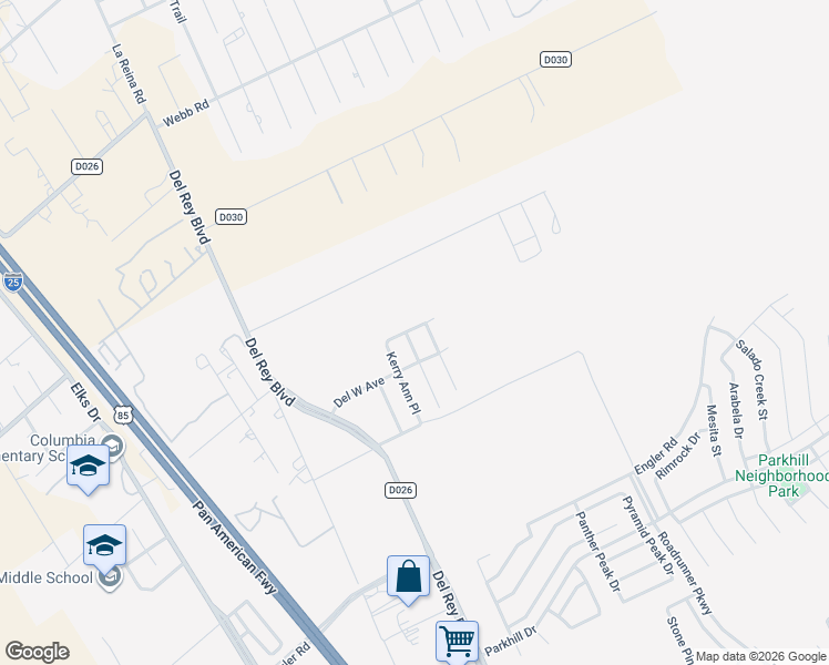 map of restaurants, bars, coffee shops, grocery stores, and more near 4768 Whitney Place in Las Cruces