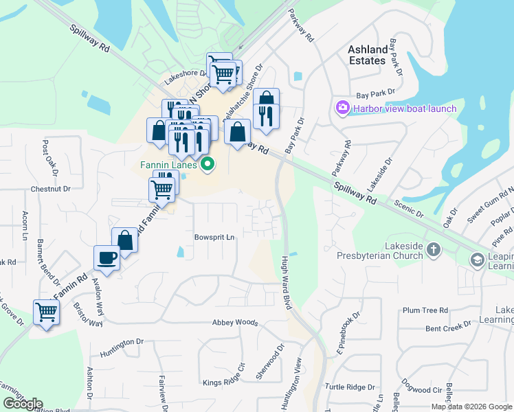 map of restaurants, bars, coffee shops, grocery stores, and more near 1026 Gerrits Landing in Brandon