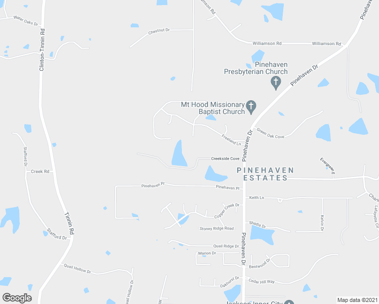 map of restaurants, bars, coffee shops, grocery stores, and more near 1780 Pinehaven Drive in Clinton