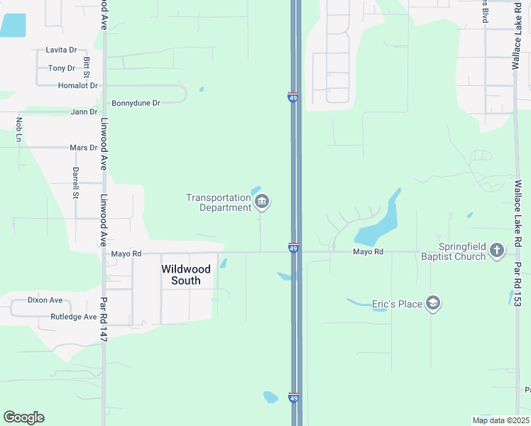 map of restaurants, bars, coffee shops, grocery stores, and more near 272 Mayo Road in Shreveport