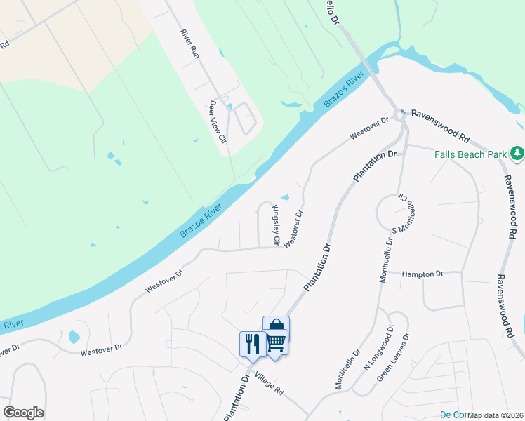 map of restaurants, bars, coffee shops, grocery stores, and more near 8525 Kingsley Circle in Granbury