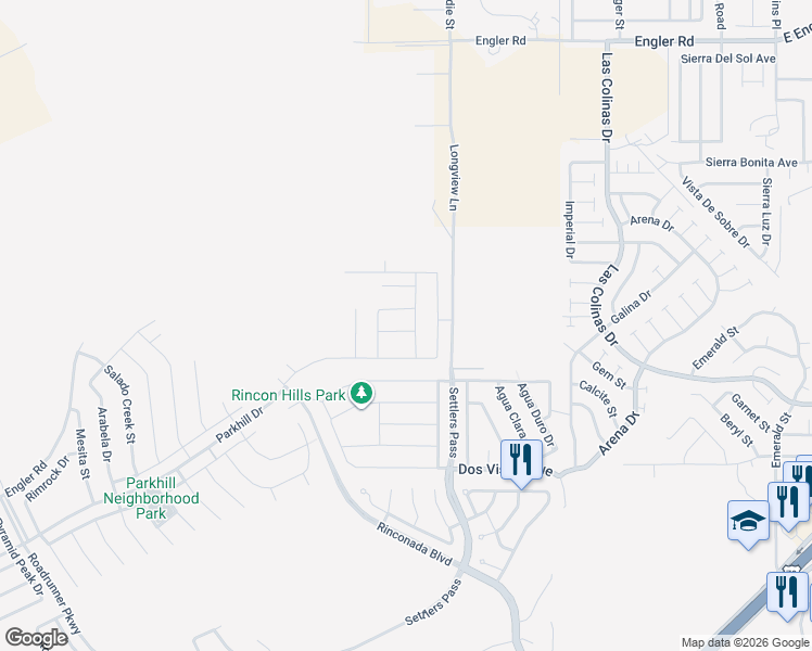 map of restaurants, bars, coffee shops, grocery stores, and more near 5350 Longview Lane in Las Cruces