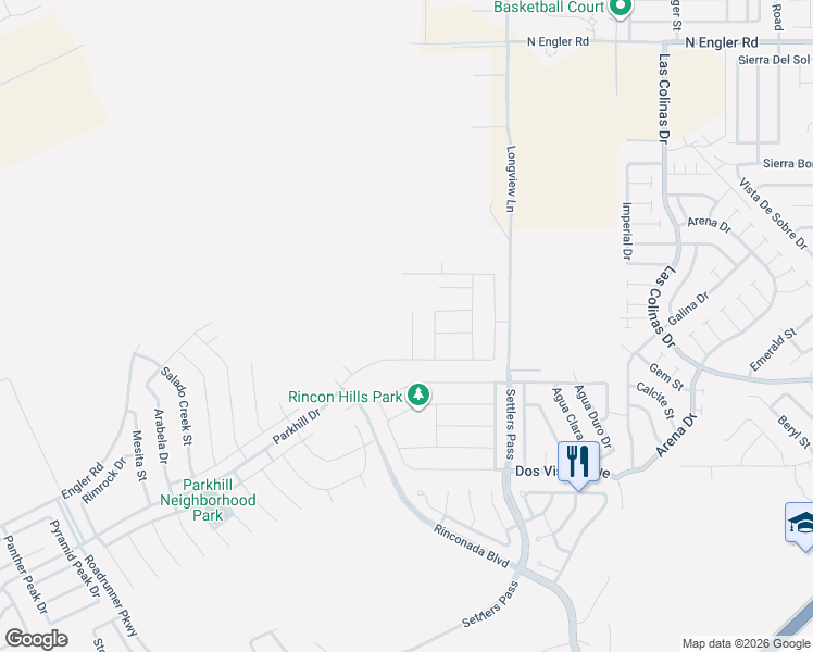 map of restaurants, bars, coffee shops, grocery stores, and more near Pacific Road in Las Cruces