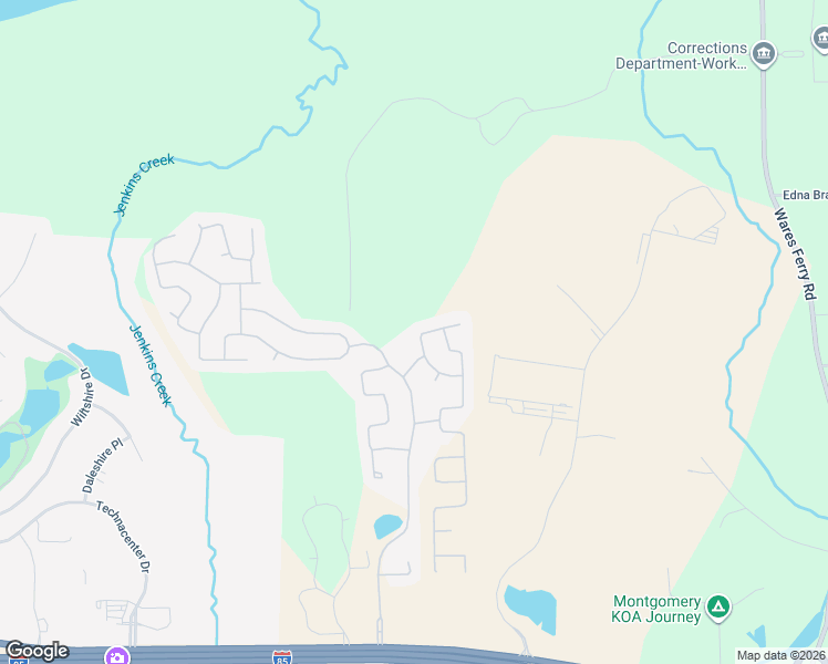 map of restaurants, bars, coffee shops, grocery stores, and more near 713 Evanwood Drive in Montgomery