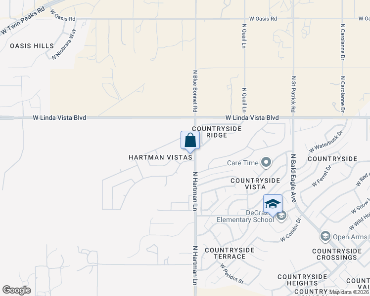 map of restaurants, bars, coffee shops, grocery stores, and more near 9479 North Sammy Avenue in Tucson