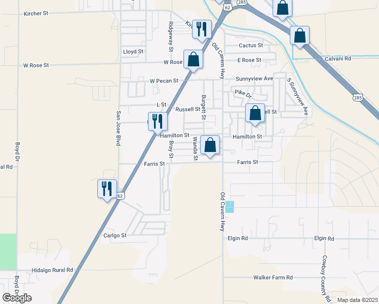 map of restaurants, bars, coffee shops, grocery stores, and more near 119 Parker Street in Carlsbad