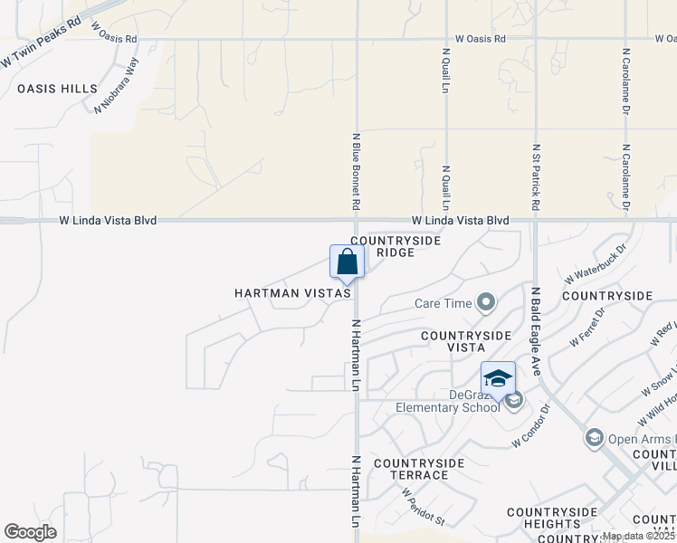 map of restaurants, bars, coffee shops, grocery stores, and more near 9487 North Sammy Avenue in Tucson