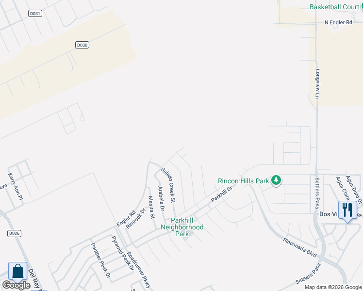 map of restaurants, bars, coffee shops, grocery stores, and more near 4732 Salado Creek Street in Las Cruces