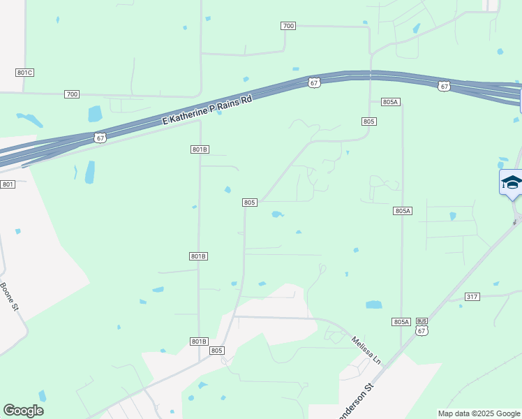 map of restaurants, bars, coffee shops, grocery stores, and more near 1464 County Road 805 in Cleburne