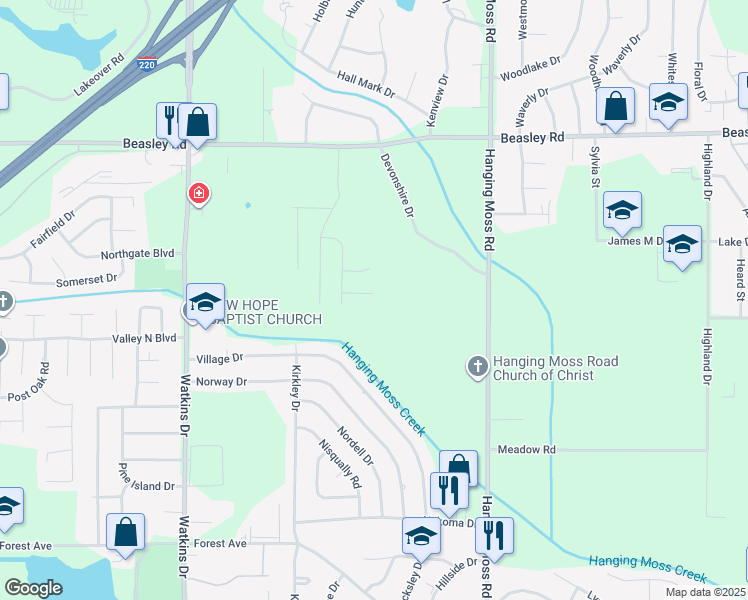 map of restaurants, bars, coffee shops, grocery stores, and more near 829 Buttonwood Drive in Jackson