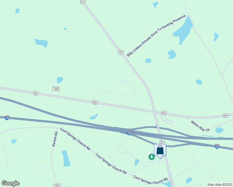 map of restaurants, bars, coffee shops, grocery stores, and more near Queen Road in Metter
