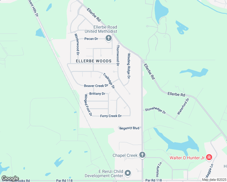 map of restaurants, bars, coffee shops, grocery stores, and more near 10114 Trailridge Drive in Shreveport