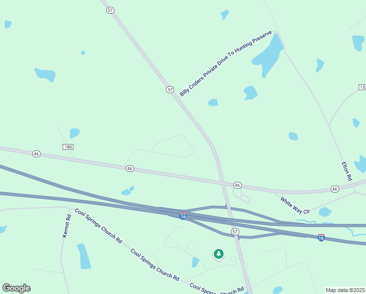 map of restaurants, bars, coffee shops, grocery stores, and more near Queen Road in Metter