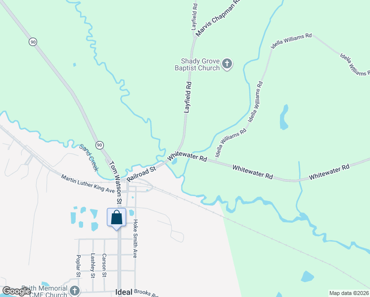 map of restaurants, bars, coffee shops, grocery stores, and more near 7522 Whitewater Road in Ideal