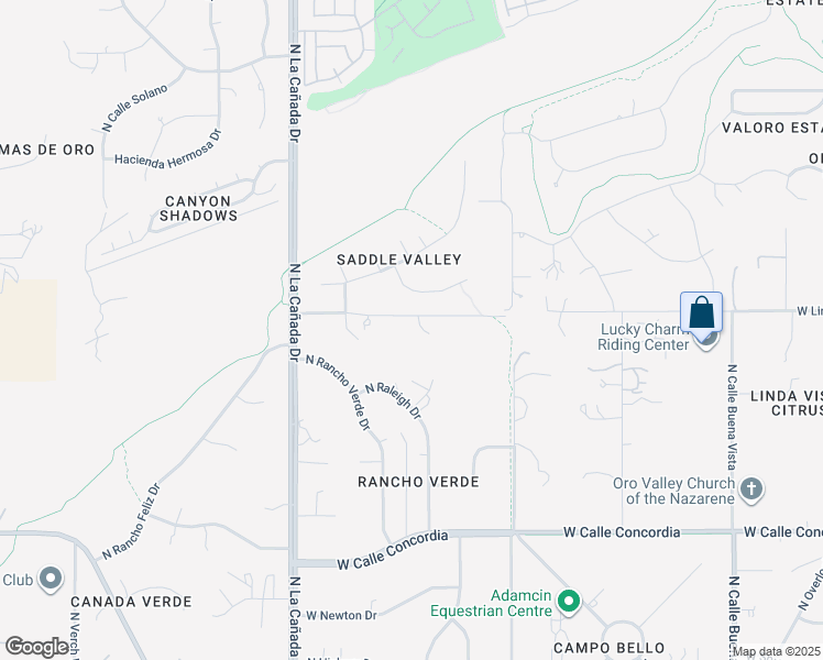 map of restaurants, bars, coffee shops, grocery stores, and more near 1221 West Linda Vista Boulevard in Oro Valley