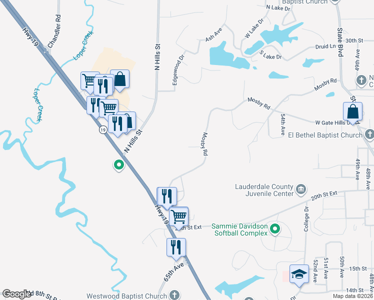 map of restaurants, bars, coffee shops, grocery stores, and more near 6111 22nd Court in Meridian