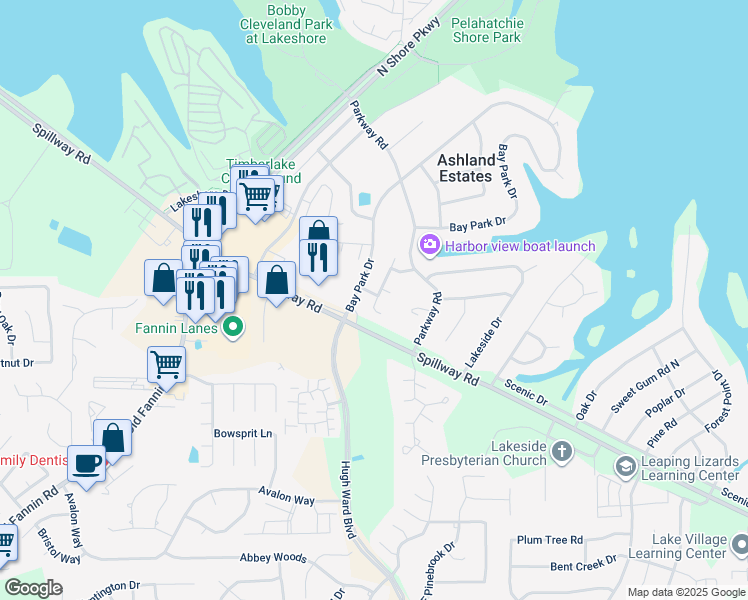 map of restaurants, bars, coffee shops, grocery stores, and more near 152 Brendalwood Boulevard in Brandon