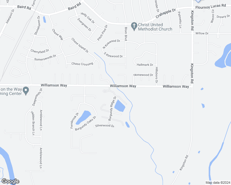 map of restaurants, bars, coffee shops, grocery stores, and more near 2160 Burgundy Ridge Drive in Shreveport