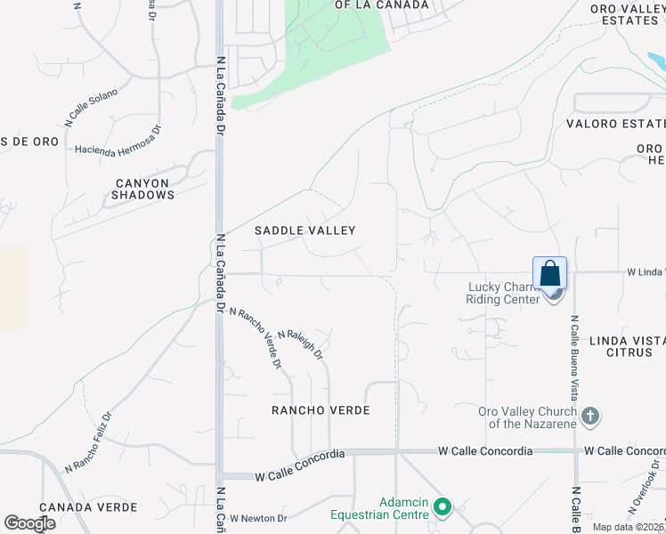 map of restaurants, bars, coffee shops, grocery stores, and more near 1221 West Linda Vista Boulevard in Oro Valley