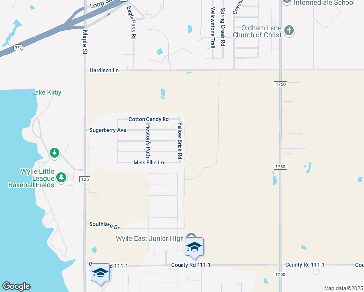 map of restaurants, bars, coffee shops, grocery stores, and more near 5549 Yellow Brick Road in Abilene