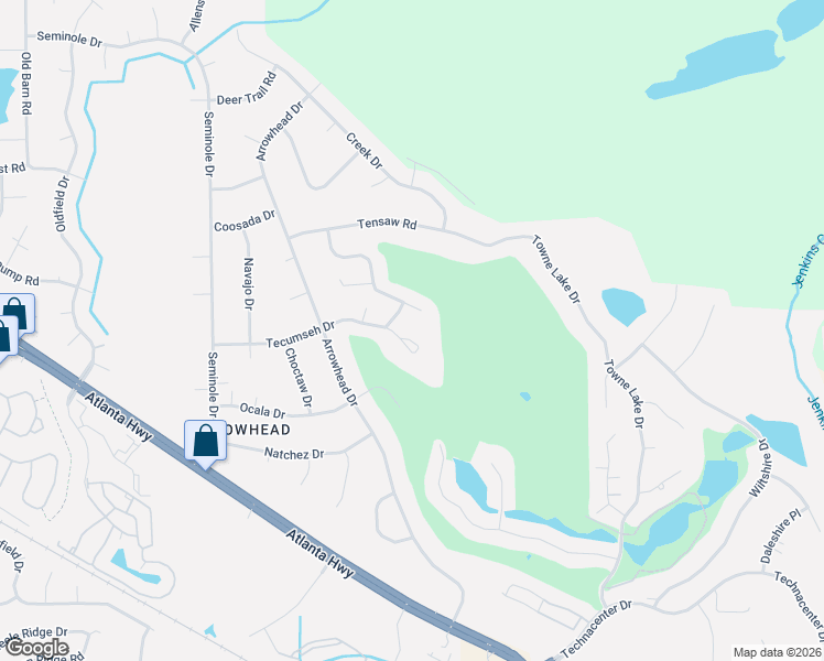 map of restaurants, bars, coffee shops, grocery stores, and more near 49 Tecumseh Drive in Montgomery