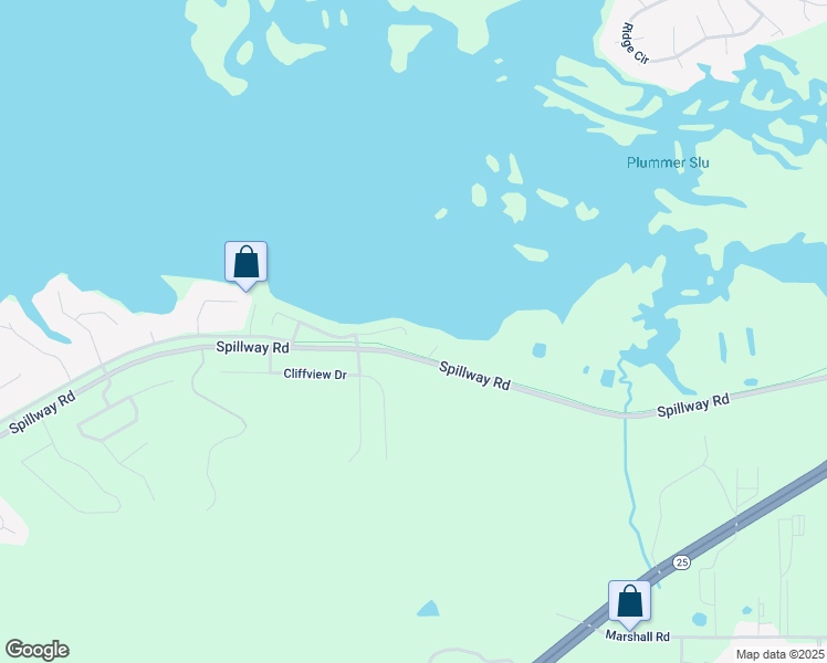map of restaurants, bars, coffee shops, grocery stores, and more near 128 East Waterwood Drive in Brandon