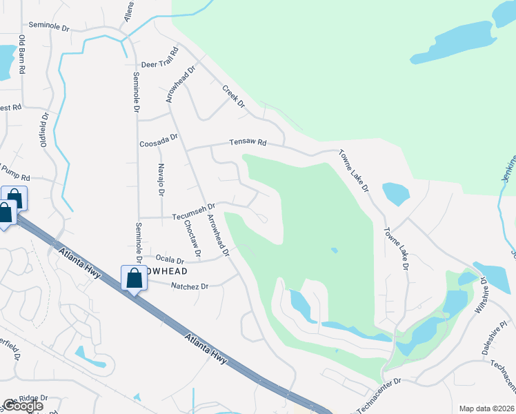 map of restaurants, bars, coffee shops, grocery stores, and more near 425 Hillabee Drive in Montgomery