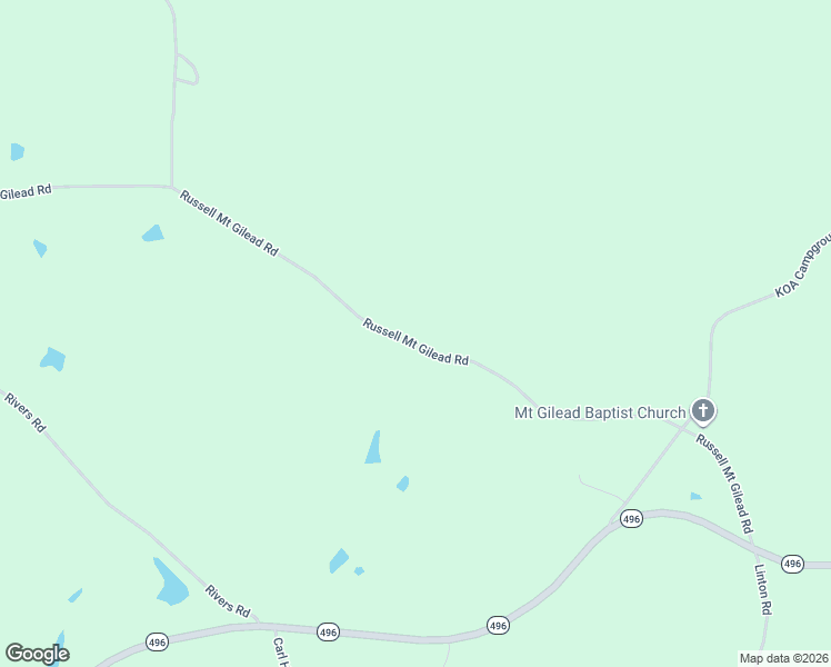 map of restaurants, bars, coffee shops, grocery stores, and more near 3235 Russell Mount Gilead Road in Meridian