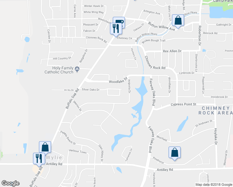 map of restaurants, bars, coffee shops, grocery stores, and more near 3318 White Oaks Drive in Abilene