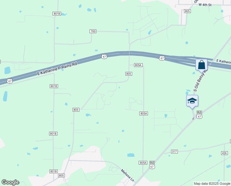 map of restaurants, bars, coffee shops, grocery stores, and more near 1702 County Road 805 in Cleburne