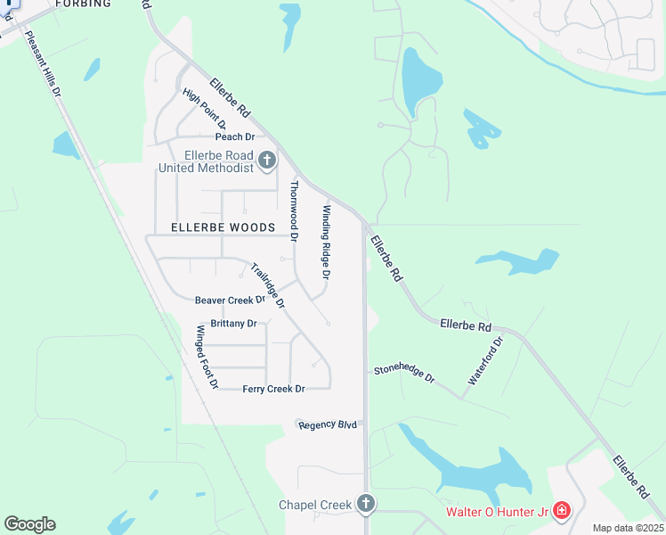 map of restaurants, bars, coffee shops, grocery stores, and more near 10043 Winding Ridge Drive in Shreveport