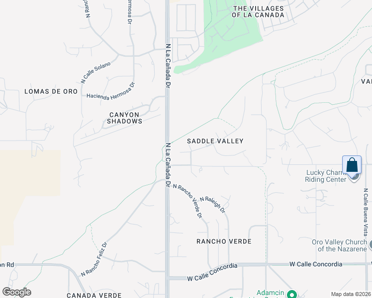 map of restaurants, bars, coffee shops, grocery stores, and more near 1310 West Saddlehorn Drive in Oro Valley