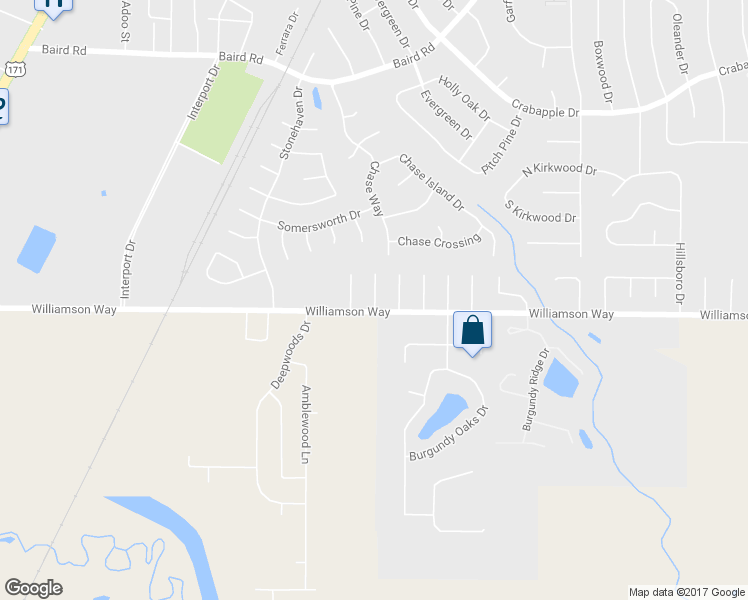map of restaurants, bars, coffee shops, grocery stores, and more near 10026 Aylesbury Court in Shreveport