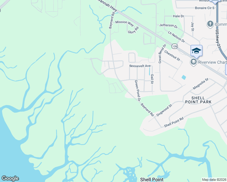map of restaurants, bars, coffee shops, grocery stores, and more near 152 State Road S-7-256 in Beaufort