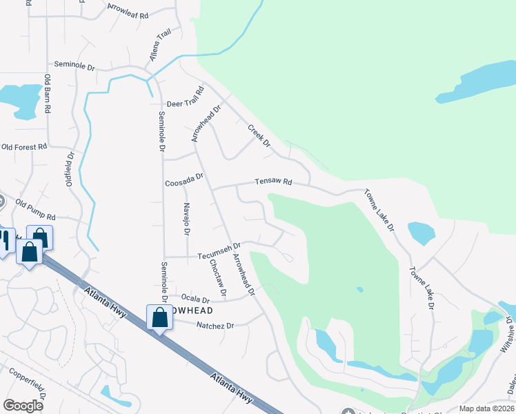 map of restaurants, bars, coffee shops, grocery stores, and more near 357 Hillabee Drive in Montgomery
