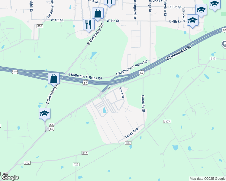 map of restaurants, bars, coffee shops, grocery stores, and more near 305 Pecan Grove Street in Keene