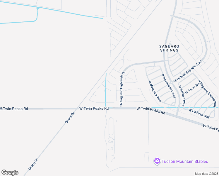 map of restaurants, bars, coffee shops, grocery stores, and more near 9384 West Buckley Yucca Drive in Tucson