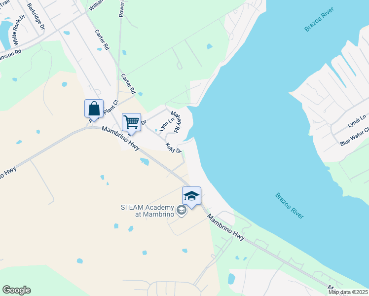 map of restaurants, bars, coffee shops, grocery stores, and more near 6317 Kelly Drive in Granbury