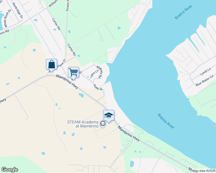 map of restaurants, bars, coffee shops, grocery stores, and more near 6317 Kelly Drive in Granbury