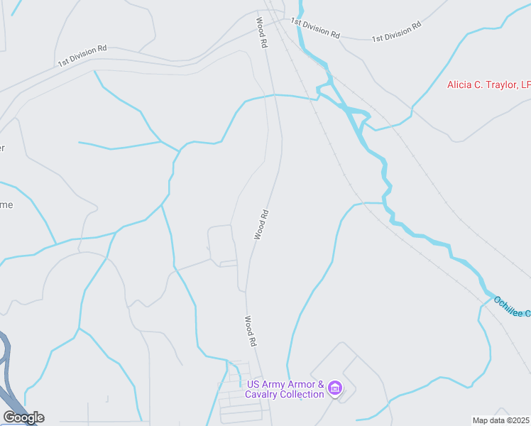 map of restaurants, bars, coffee shops, grocery stores, and more near Wood Road in Cusseta