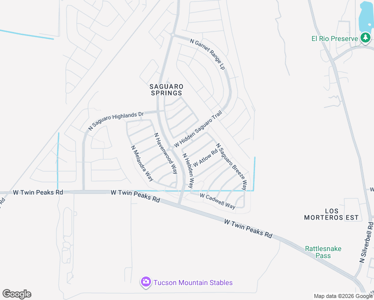 map of restaurants, bars, coffee shops, grocery stores, and more near 8856 West Moon Spring Road in Marana