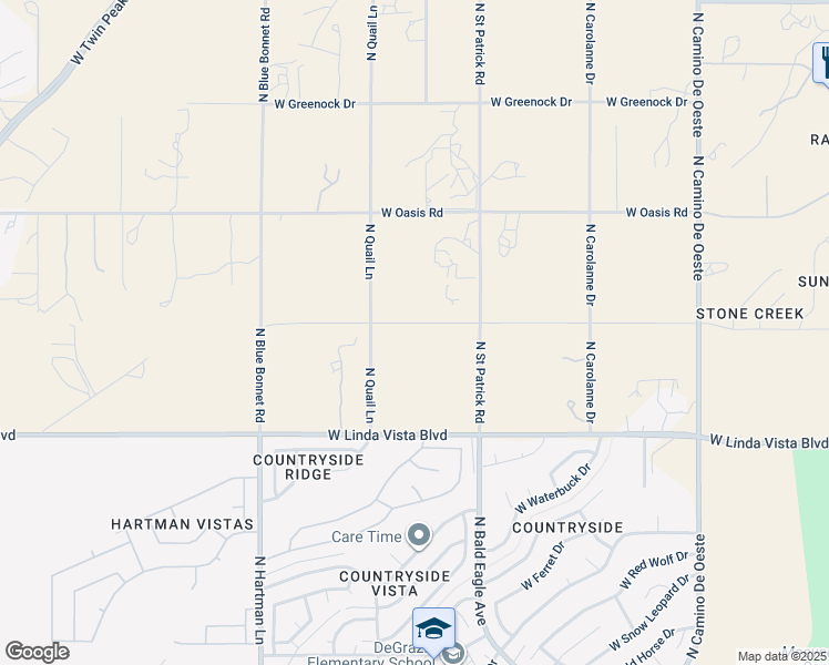 map of restaurants, bars, coffee shops, grocery stores, and more near 5115 West Sumter Drive in Tucson