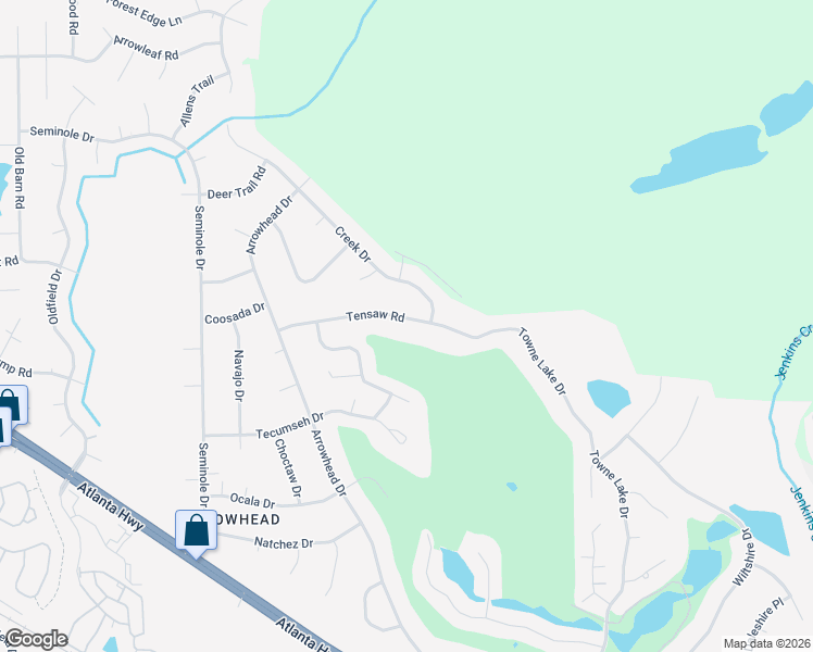 map of restaurants, bars, coffee shops, grocery stores, and more near 197 Tensaw Road in Montgomery