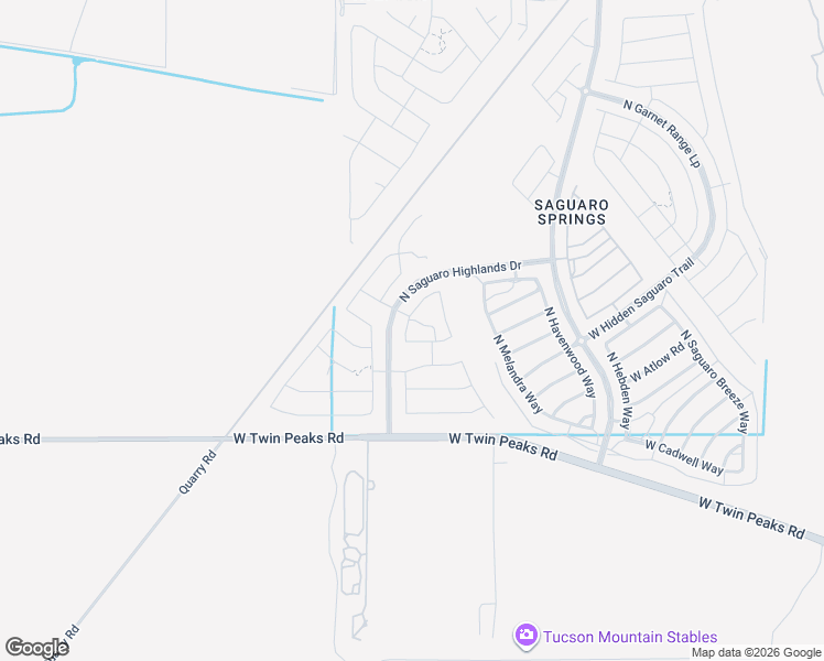 map of restaurants, bars, coffee shops, grocery stores, and more near 9794 North Howling Wolf Road in Marana